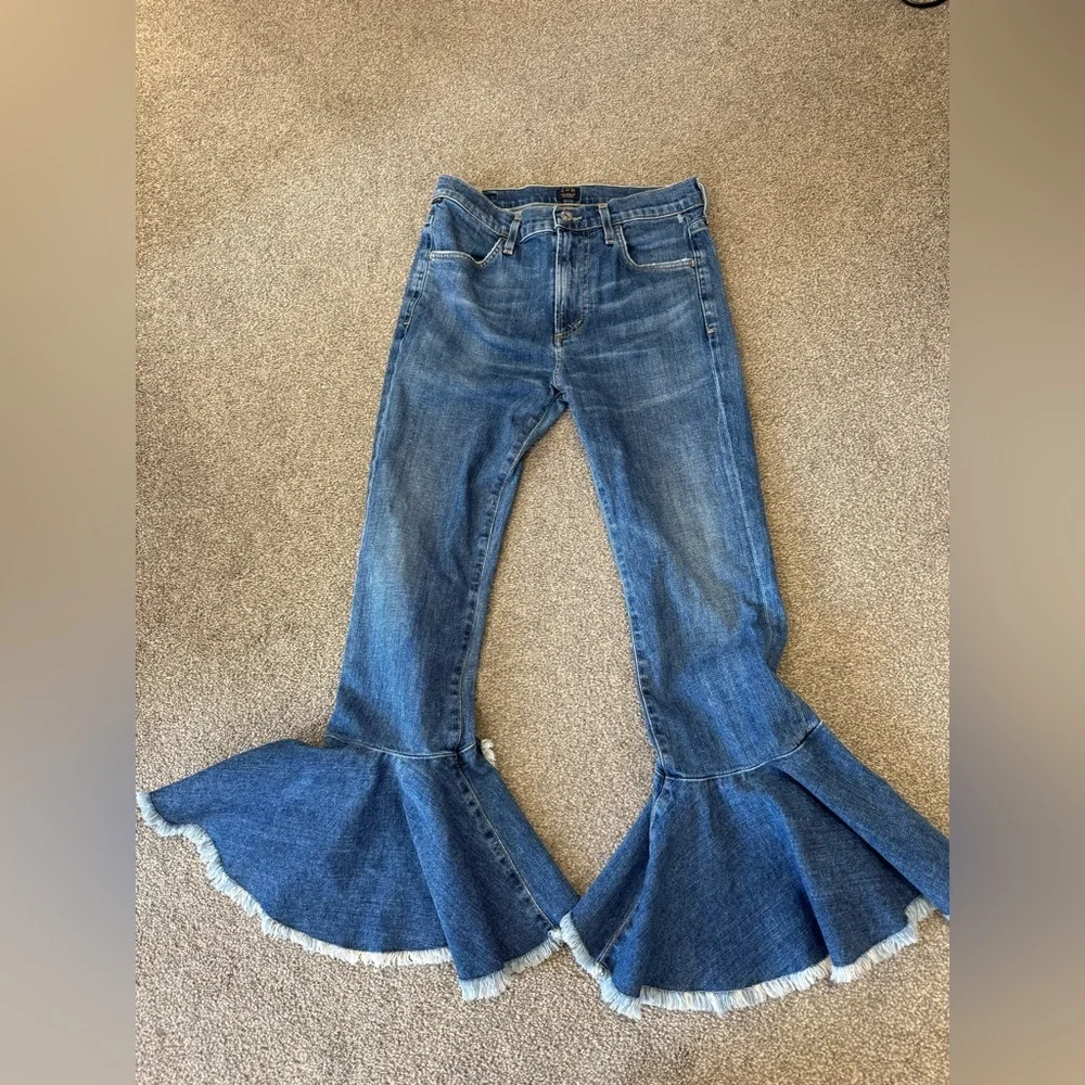 Citizens of Humanity Drew Flounce High Rise Crop Flare Jeans size 27 - Picture 10 of 10